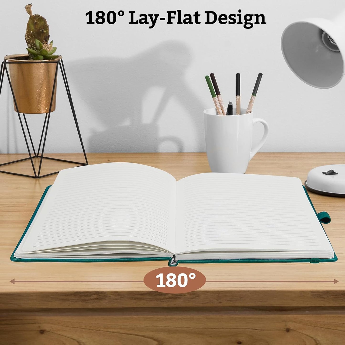 Hardcover Lined Bullet Dotted Journal Notebook, A5 140 192 Pages 100 120Gsm Paper College ruled for School,Work,Travel,and Daily Planning,5.7''*8.3'' (6, Turquoise, A5 Lined)