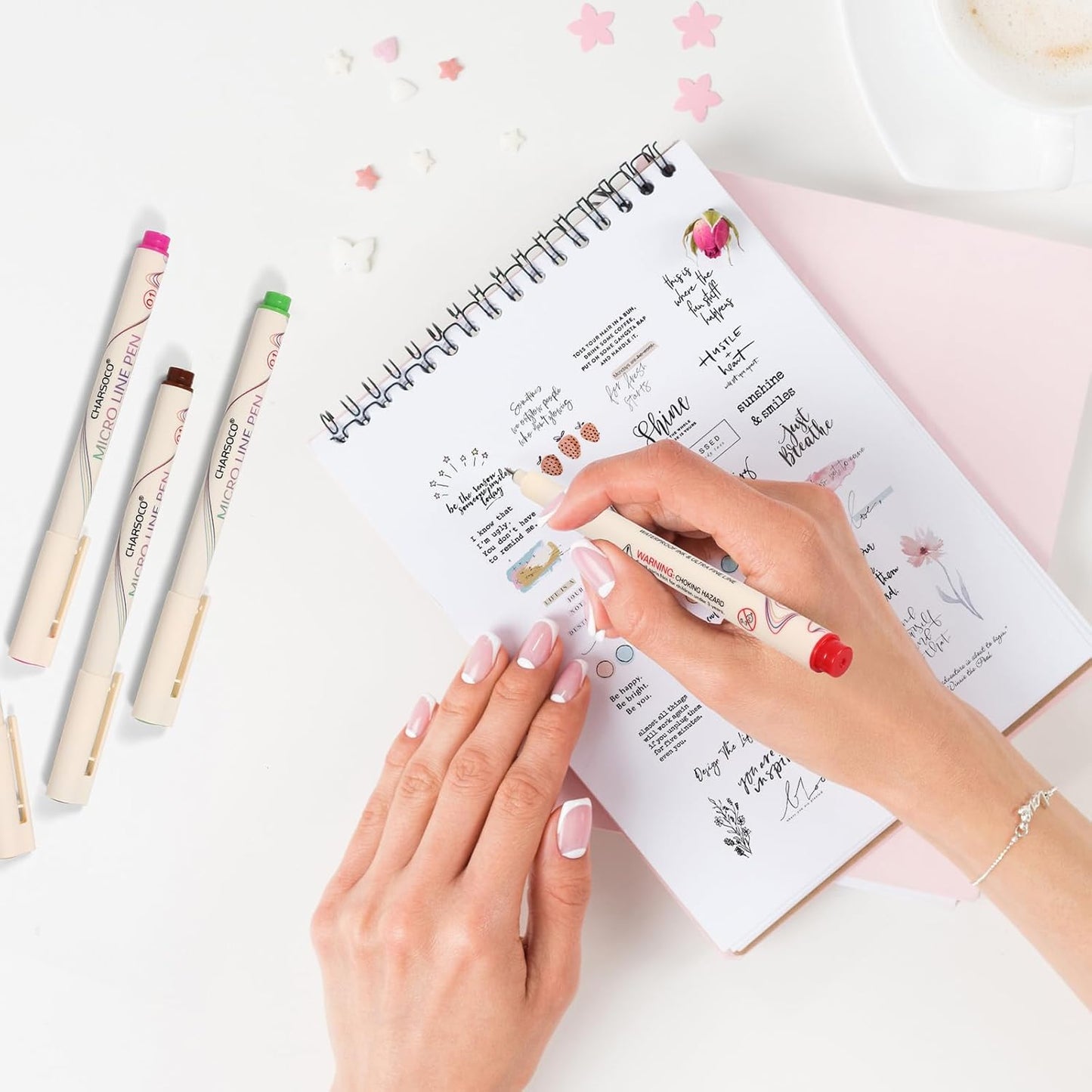 01 Micro Fine Point Pen Set - 24 Waterproof Archival Ink Colors, 0.25mm Fineliner Pens for Art Illustrations, Sketching, Anime, Manga, Technical Drawings & Scrapbooking