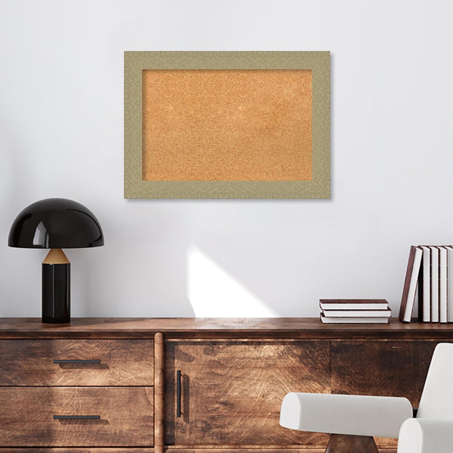 Amanti Art Natural Cork Board for Wall, 20x28 Vision Board with Gold Frame, Medium Corkboard Office Decor for Home Organization, Casual Corkboard Pinboard to Display Items for Home Organization in