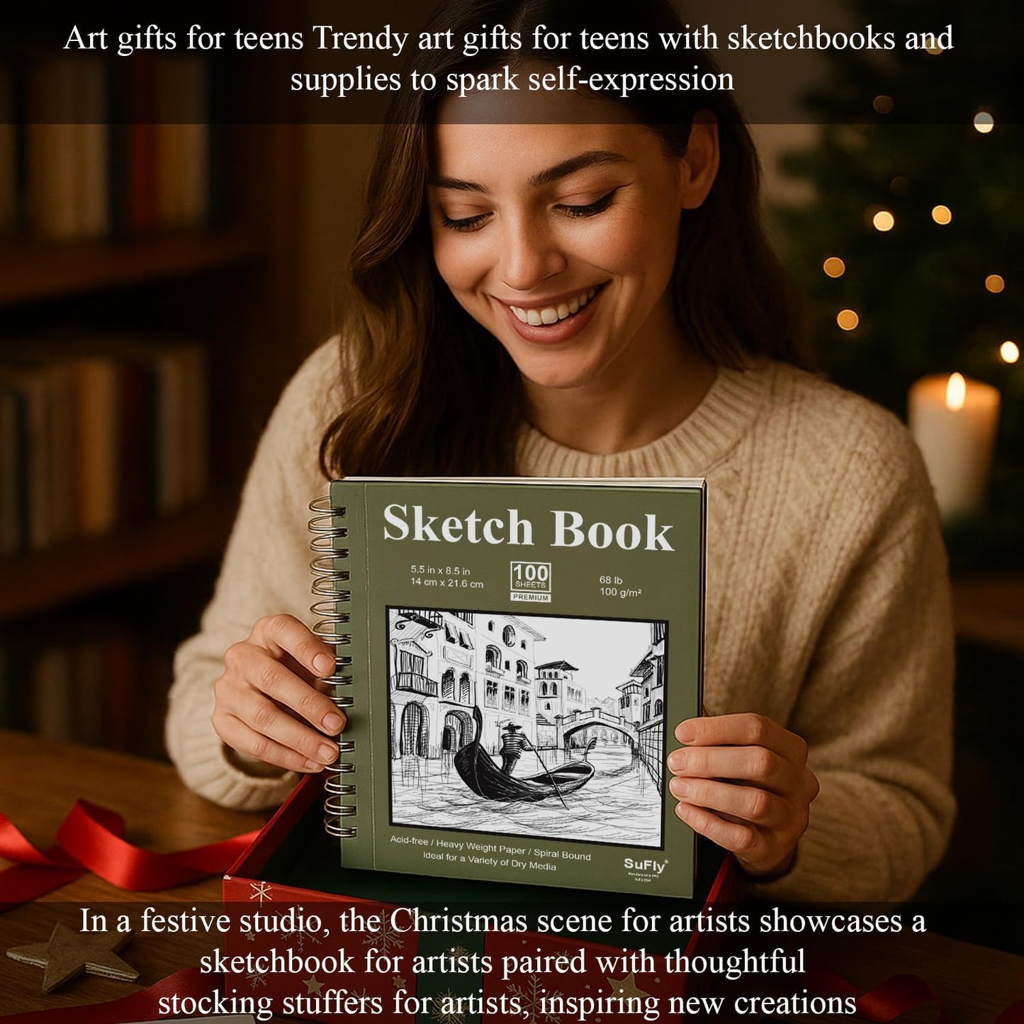 Sketch Book for Kids, Small Sketchbook, Sketch Book 5.5 X 8.5, Pack of 1 (68lb/100gsm), 100 Sheets Artist Sketch Pad, Acid Free Drawing Paper, Art Paper for Drawing and Painting & Adults.