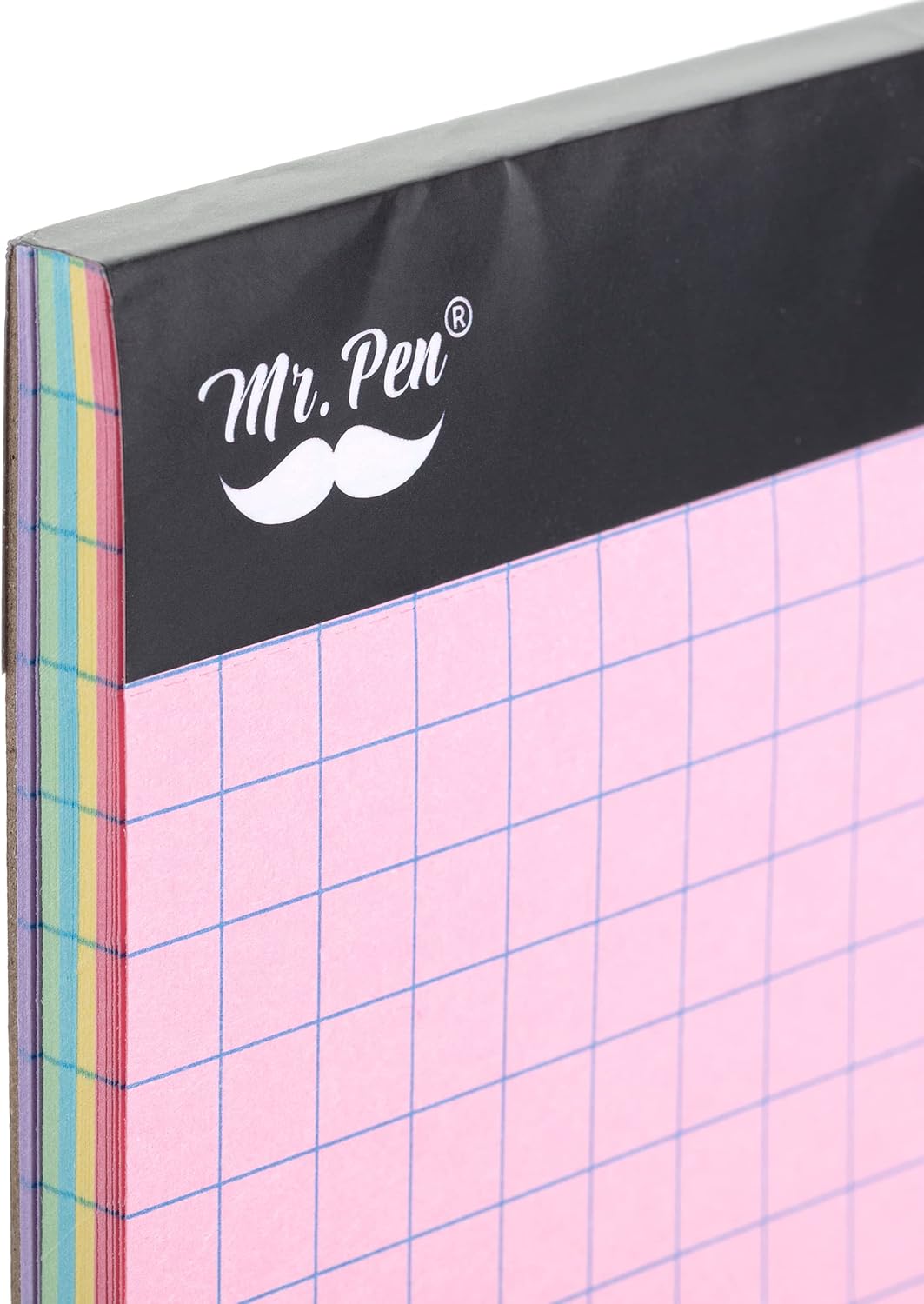 Mr. Pen- Pastel Graph Paper, 1 Pad, 11"x8.5", 4x4 (4 Squares Per Inch), Pastel Colors, 50 Sheets, Grid Paper, Graphing Paper, Graph Paper Pad, Grid Paper Pad, Colored Graph Paper
