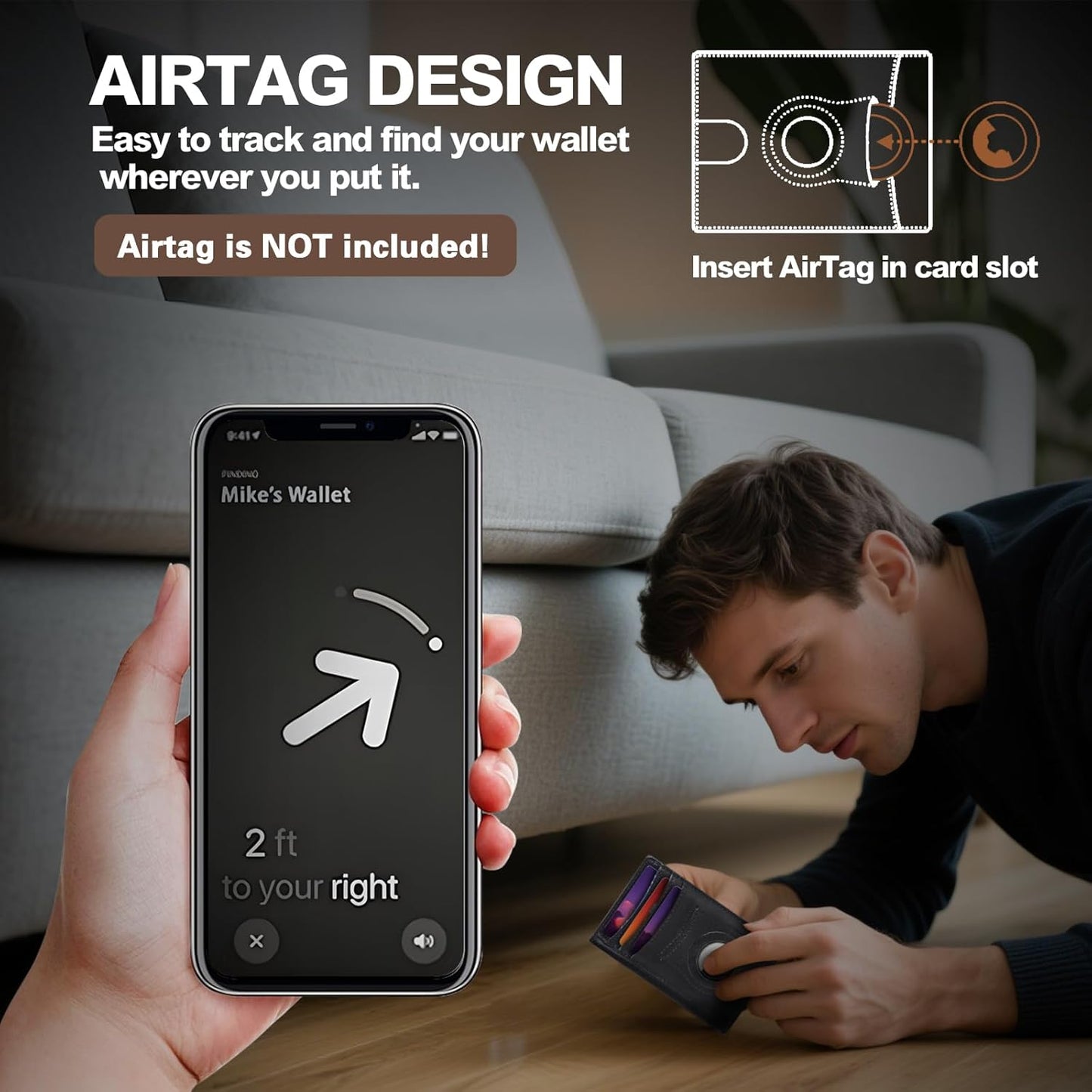 Slim Wallet for Men Credit Card Holder Wallet RFID Blocking Bifold Mens Slim Wallet,Thin Minimalist Front Pocket Mens Leather Wallets,Smart Security Mini Small Compact Wallet & Money Clip