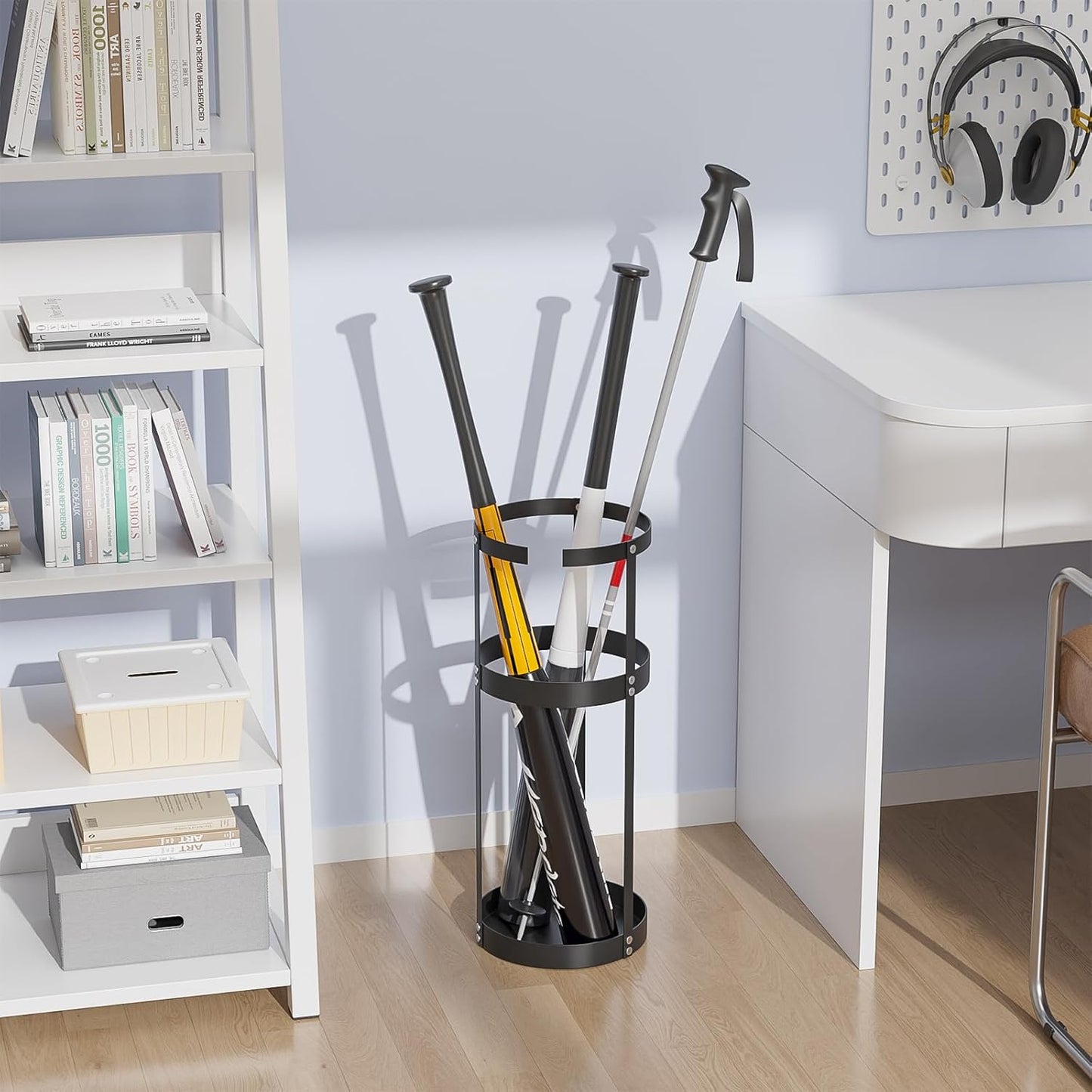 Umbrella Stand, Steel Round Umbrella Holder Rack, for Entryway, Office, Black