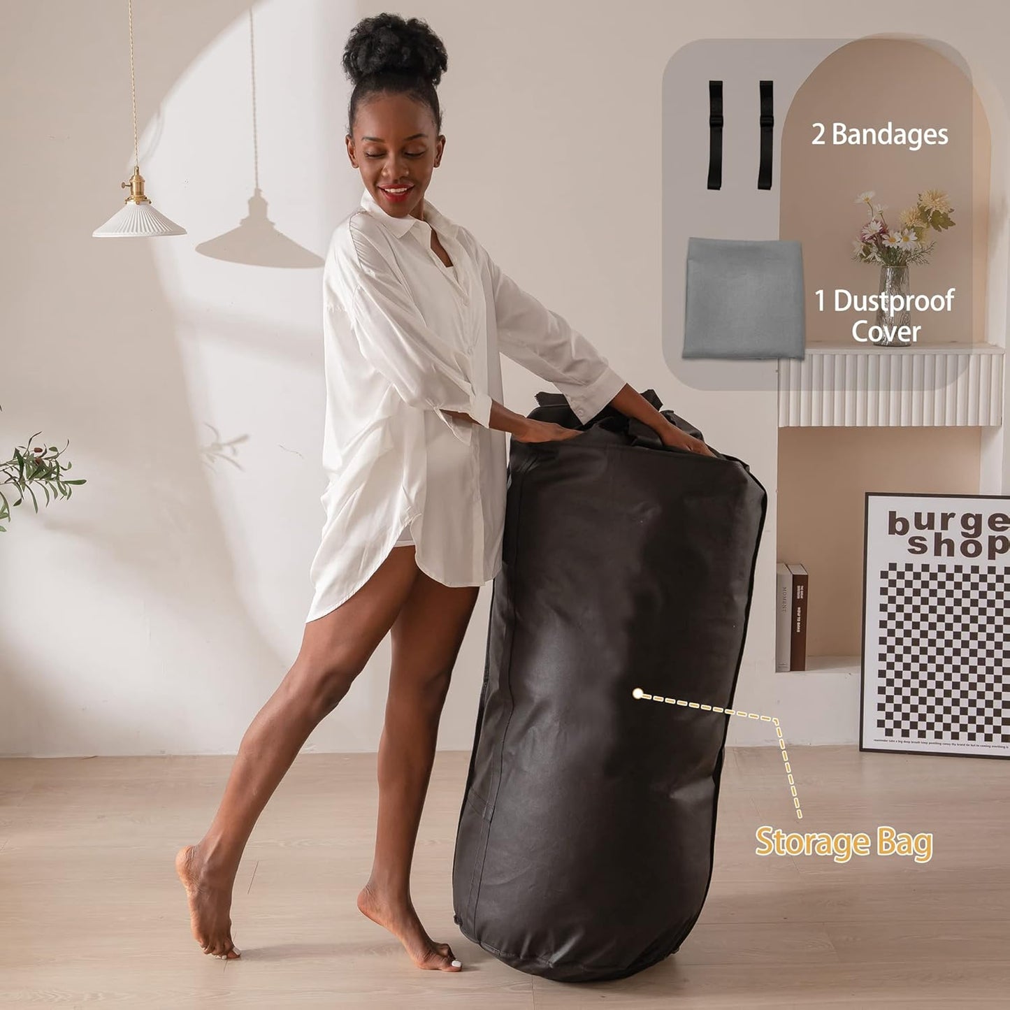 MAXYOYO Japanese Floor Mattress Futon Mattress, Thicken Daybed Sleeping Pad Foldable Roll Up Boys Girls Dormitory Kids Lounger Bed Couch and Sofa, Grey, Full