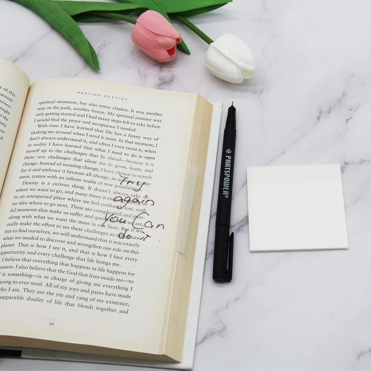 400 Sheets Transparent Sticky Notes, 3x3 inch See Through Sticky Notes, Multi-Colors, for Reading Writing Notes Book Markers, Office School Supplies, 50 Sheets/Pad (8 Pads)