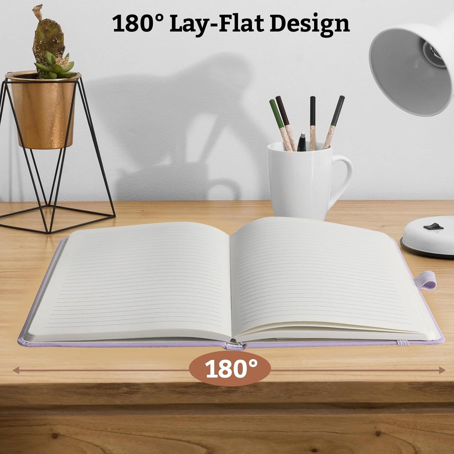 Hardcover Lined Bullet Dotted Journal Notebook, A5 140 192 Pages 100 120Gsm Paper College ruled for School,Work,Travel,and Daily Planning,5.7''*8.3'' (6, Lavender, A5 Lined)