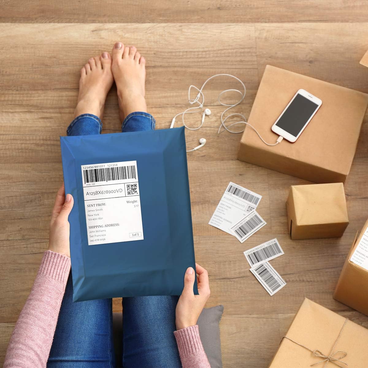 UCGOU Poly Mailers 10x13 Inch Navy Blue 200 Pack Shipping Bags #4 Strong Mailing Envelopes Boutique Packaging Postal Self Seal Adhesive Waterproof and Tear Proof Small Business for Clothes Books