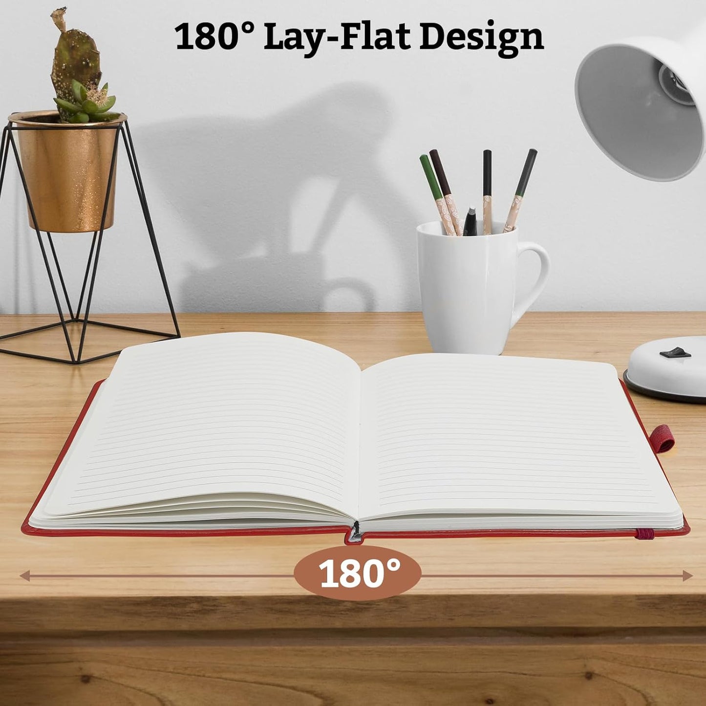 Hardcover Lined Bullet Dotted Journal Notebook, A5 140 192 Pages 100 120Gsm Paper College ruled for School,Work,Travel,and Daily Planning,5.7''*8.3'' (1, Burgundy, A5 Lined)