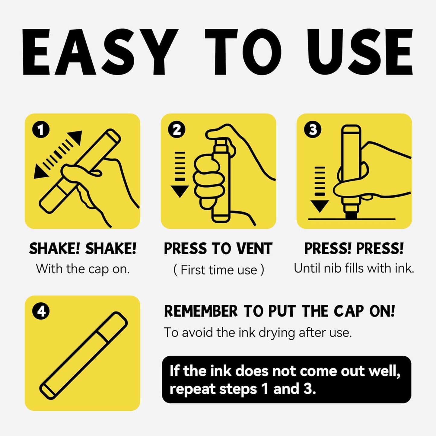 3 Jumbo Permanent Markers Coffee Colors, 15mm Thick Wide Tip, Large Acrylic Paint Markers for Rock Painting, Poster, Graffiti, Stone, Ceramic, Glass, Wood, Canvas