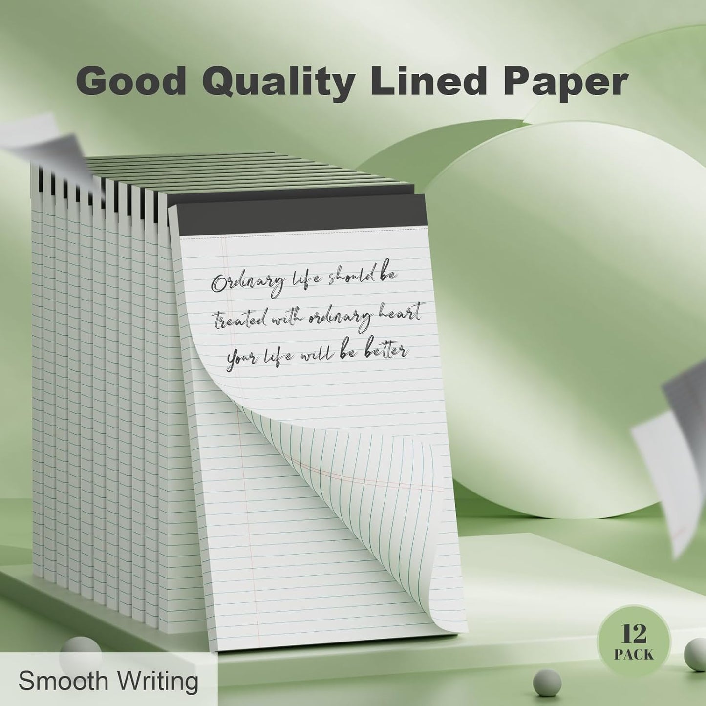 White Legal Pads 8.5 x 11 Narrow Ruled, 24 Pack Notepads College Ruled Pads of Paper With Sturdy Back 37 Lines 70 GSM Paper, Writing Note Pads 30 Sheets Per Writing Pad for Taking Notes, Reminders
