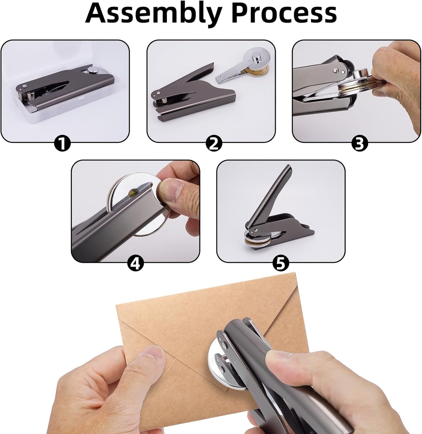 Book Embosser Personalized | Embosser Stamp Custom | Ex Libris | Book Stamp Personalized | from The Library of | Floral Book Press | Library Stamp Personalized (Rose Gold)