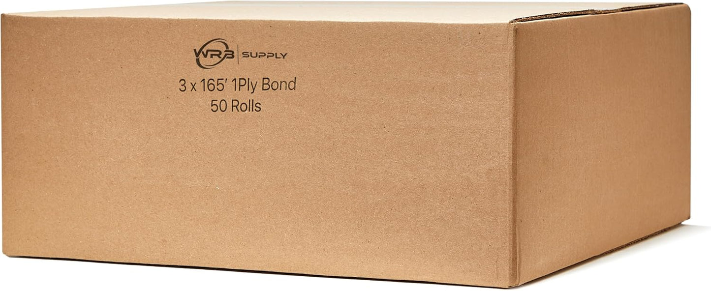 WRB SUPPLY 3" x 165' 1-Ply Bond (Non-Thermal) Paper Roll for Star SP700-50 NEW ROLLS
