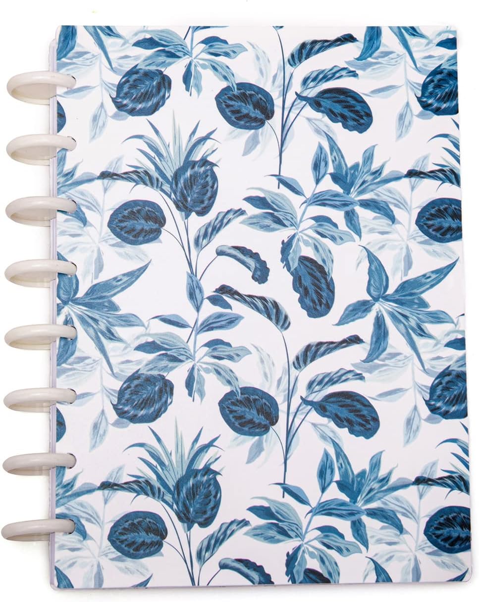 Talia Discbound Notebooks, Planner, Customizable, (Blue Floral, Junior 18633 (5.5in x 8.5in))