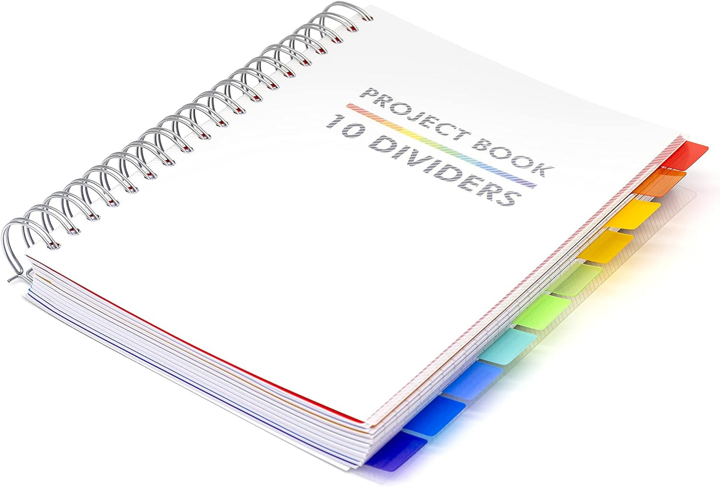 Pukka Pad B5 Subject Notebook with 10 Repositionable Dividers for Organization – 400 Perforated Pages of 80GSM Paper – 200 Sheet Notebook for School, Office, and Home – White, 7.48 x 9.84in