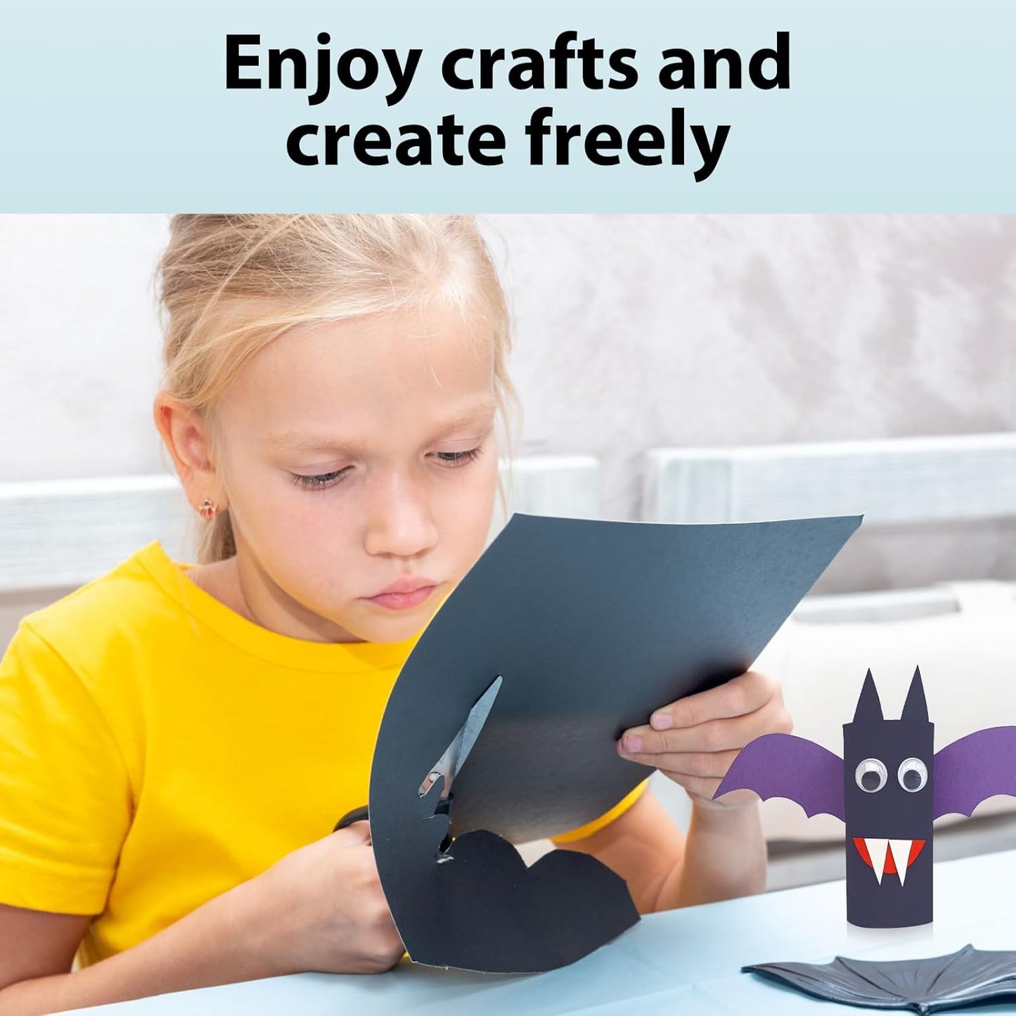 OcePor 100 Sheets Black Cardstock 12” x 12”, 92lb/250gsm Black Card Stock, Thick Card Stock Paper, Heavy Cardstock Paper for Printer, Resume, Scrapbooks, Art, Crafts, Business Cards