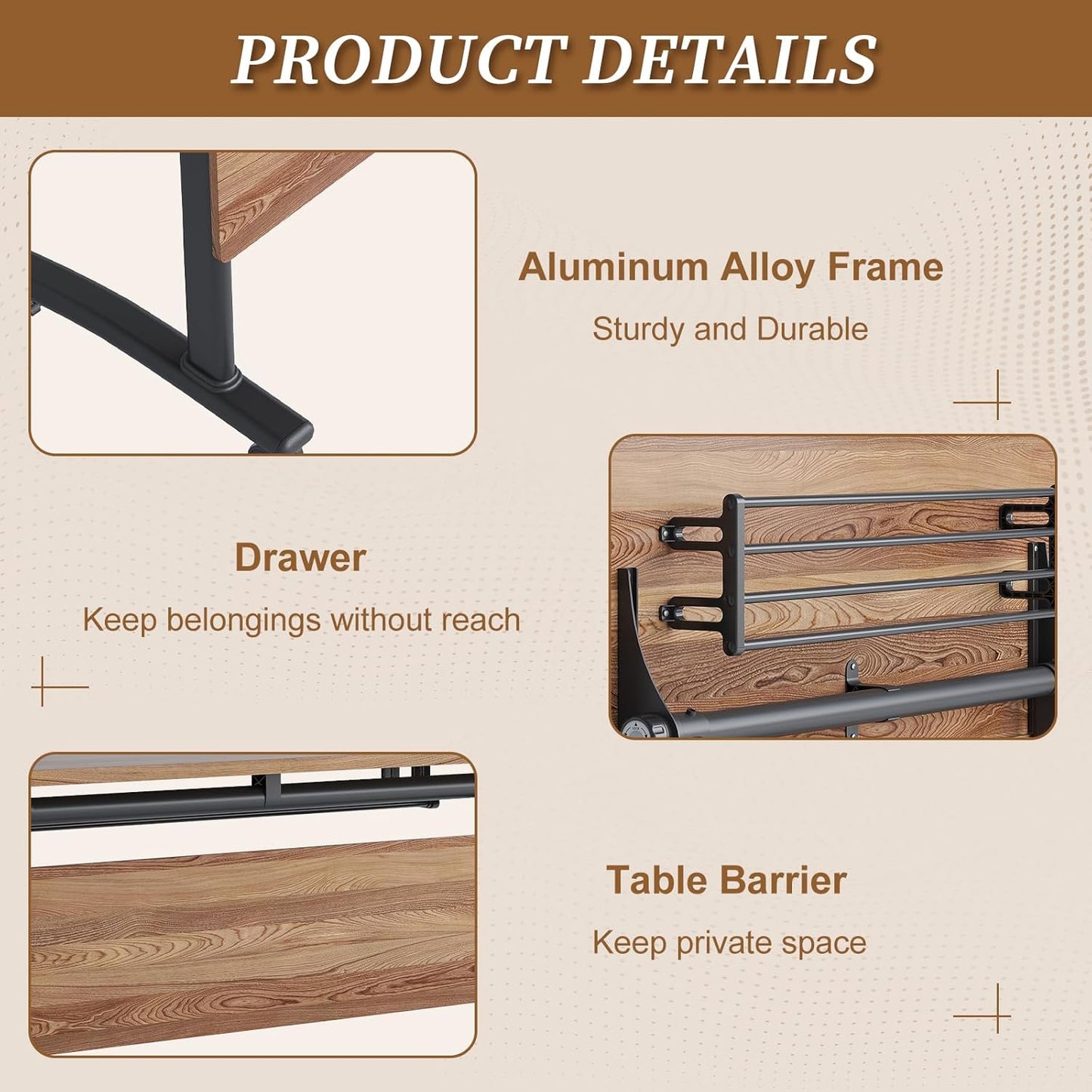 Folding Conference Room Table, Modern Conference Tables with Silent Wheels, Large Rectangular Mobile Training Tables for Office Classroom, Foldable Modular Boardroom Seminar Table (2pack L47.2in)