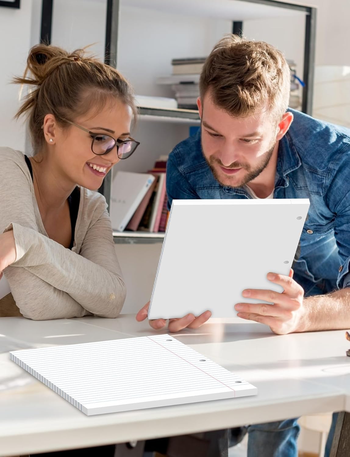 Loose Leaf Paper 8.5 x 11, Loose Leaf Notebook Paper, 200 Sheets Binder Paper 8-1/2 x 11'', 3-Hole Punched Filler Paper Notebook, 2 Pack, 100 Sheets/Pad