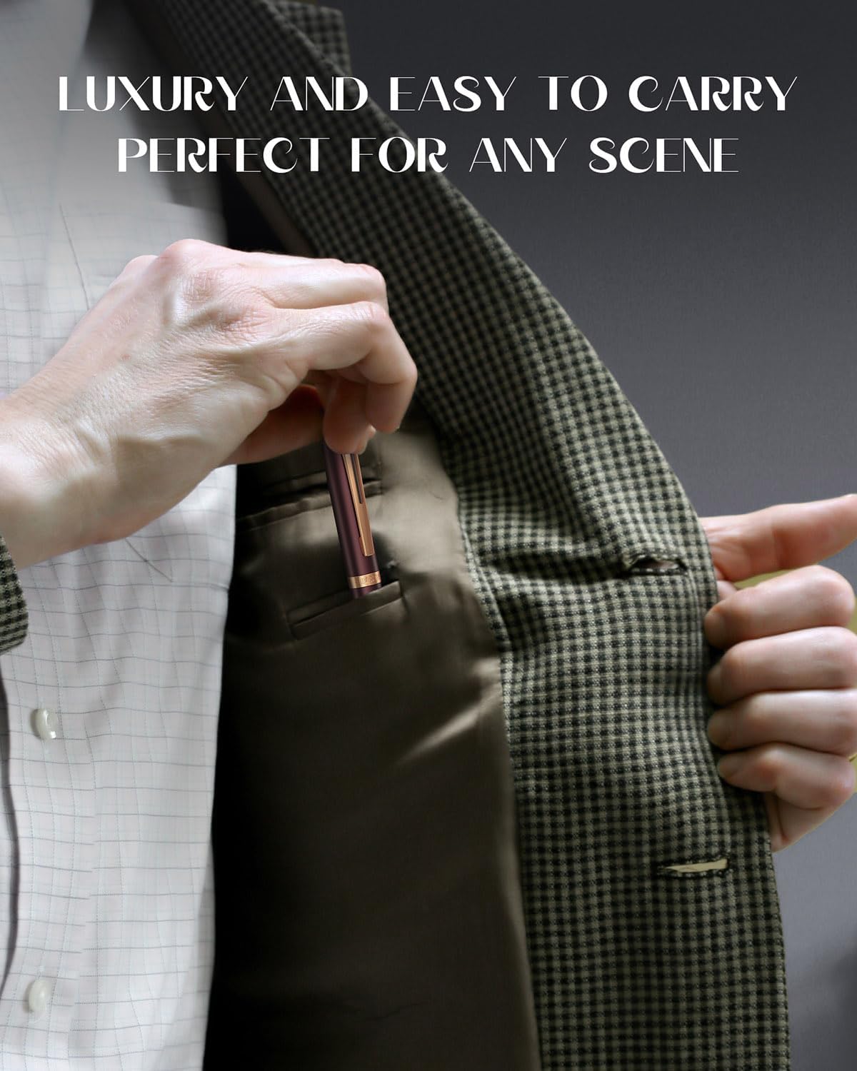 samurai Fountain Pen Set,Hand Polished Medium Nib,Calligraphy Nib(Bent Nib),Includes 8 Ink Cartridges,Ink Refill Converter*2 And Gift Box,Best Pen Gift Set for Men & Women(Dark red)