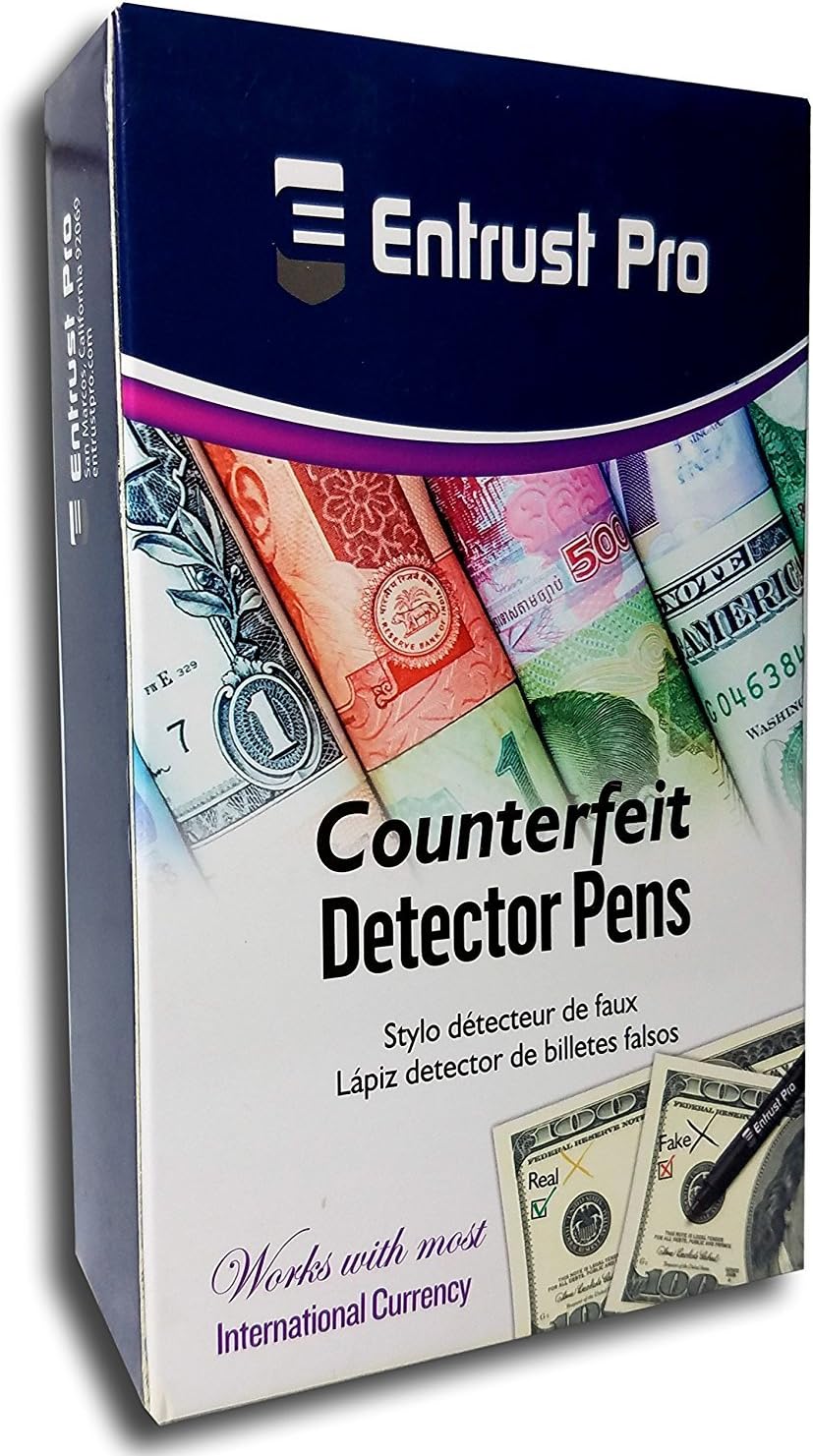 12-Pack Counterfeit Pens - Fake Money Detector Markers from Entrust Pro