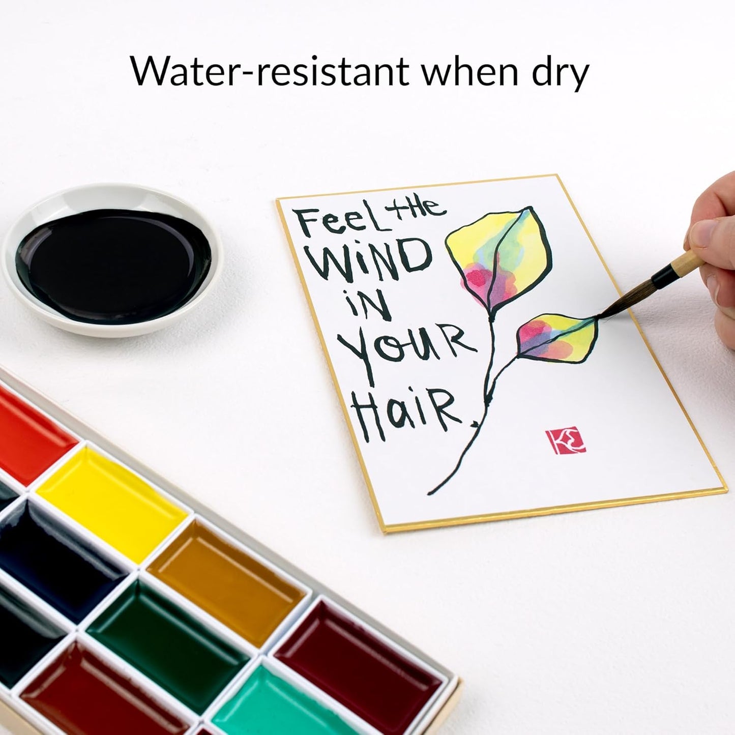 Yasutomo Bokuju Liquid Ink - 2oz Sumi Ink for Calligraphy and Artwork - Black Drawing Ink for use with Japanese Ink Brushes and Dip Pens