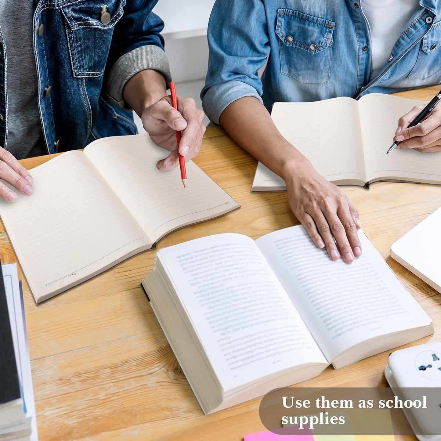 SATINIOR 5 Pack A4 Notebooks Large Journal 360 Pages Leather Softcover Hardcover Notebooks Thick Paper Lined Notepad for Office School Business Note Taking Writing, 8.5'' x 11''(Mixed Color)