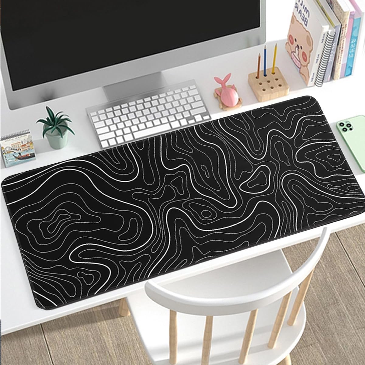 Large Mouse Pad for Desk - Gaming Mouse Pad with Non-Slip Base Stitched Edges, Mousepad for Keyboard and Mouse
