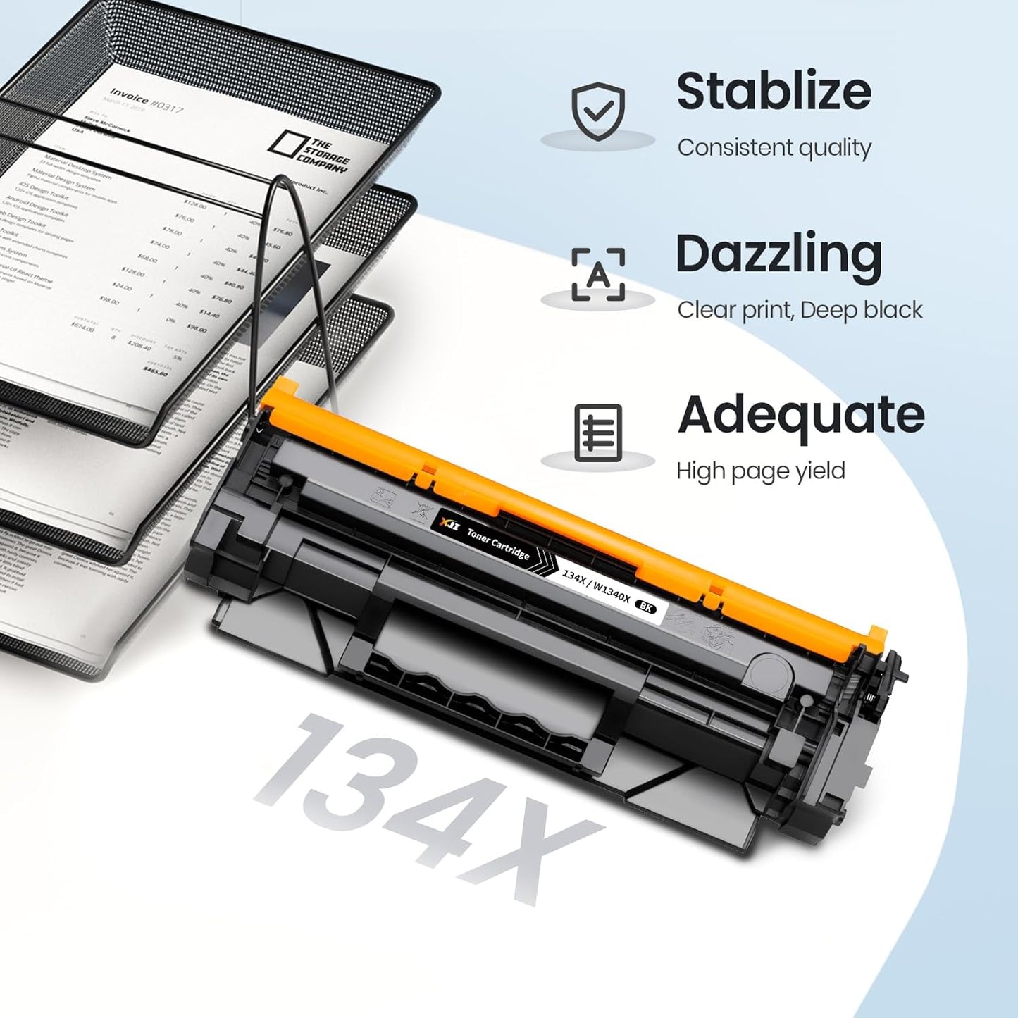 XJI 134X(with Chip) 2 Pack High Yield Compatible Toner Cartridges Replacement for HP 134 X A W1340X 134A W1340A, for Laser Jet M209dw MFP M234dw M234sdn M234sdw Printer Ink Black