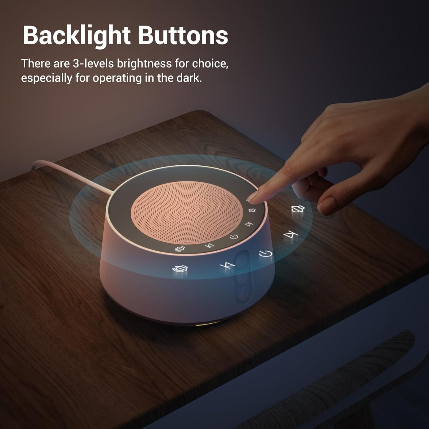 BGOVERSS White Noise Sound Machine with 20 Soothing Sounds, 10 Colors Night Light Sleep Machines Home Office Travel, 5 Timers and Memory Feature Sound Machine for Nursery Baby Kids Adults, Pink