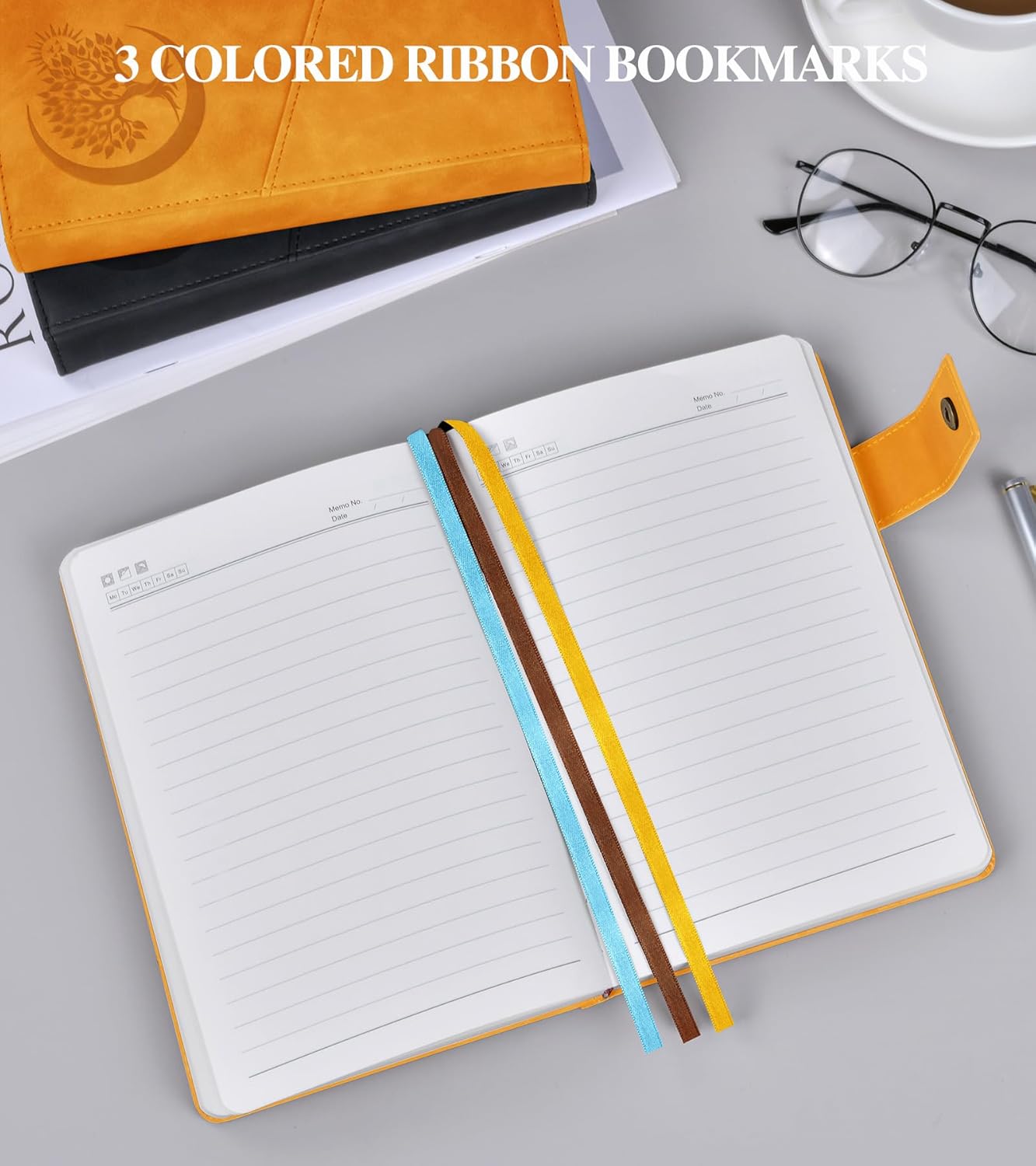 Lined Journal Notebook for Men, A5 Leather Journals for Writing Women, Hardcover Notebooks for Work,School,Note Taking,Travel,Business,Personal daily Diary,200 Page College Ruled (5.9" x 8.4")