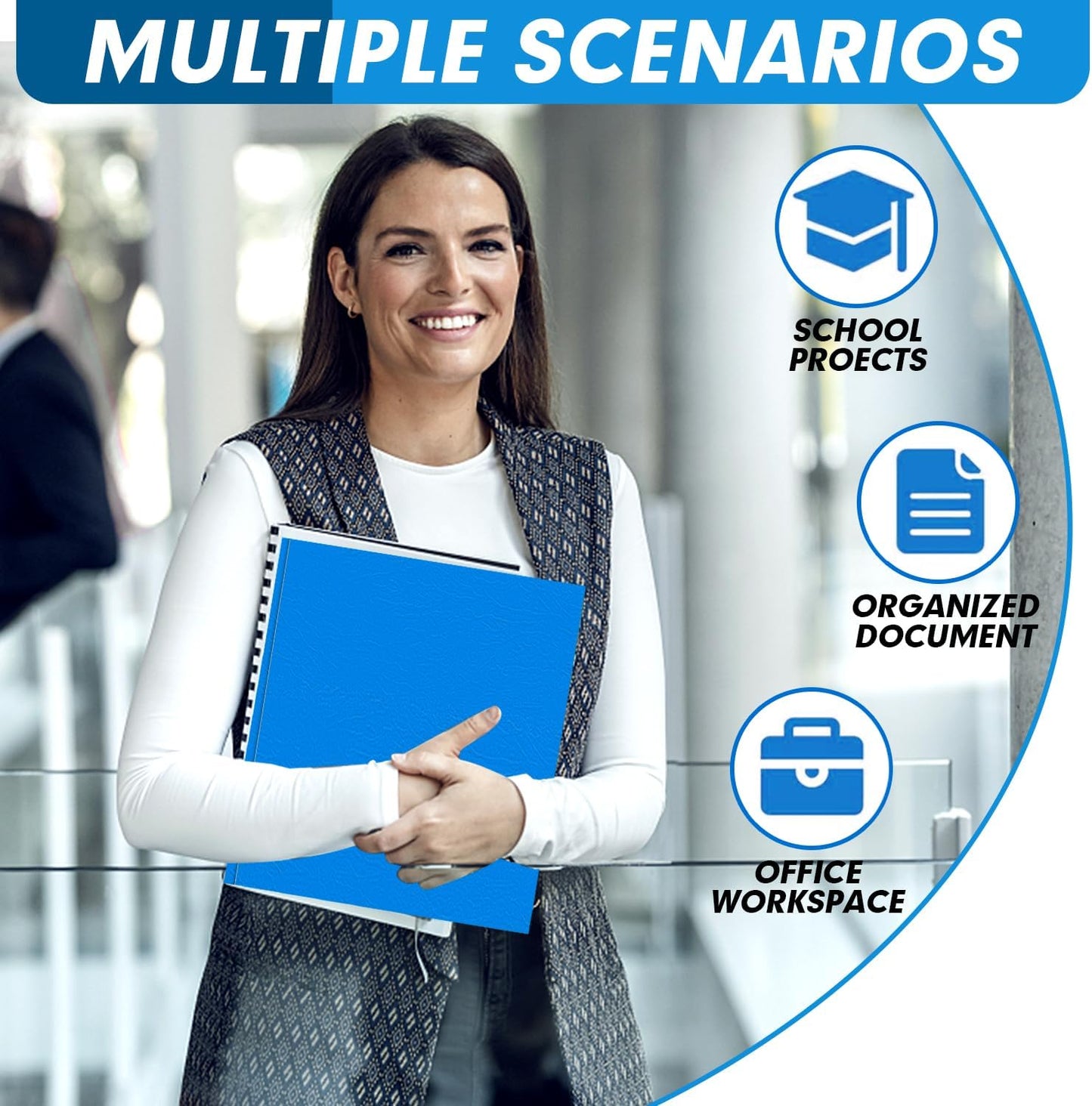 Two Pocket Folders, RAZCC 75 Pack Two Pocket Folders with Prongs, 3 Prong Folders Fit Letter Size Paper, Pocket Paper File Folders for School Office Home Business, Assorted 5 Colors