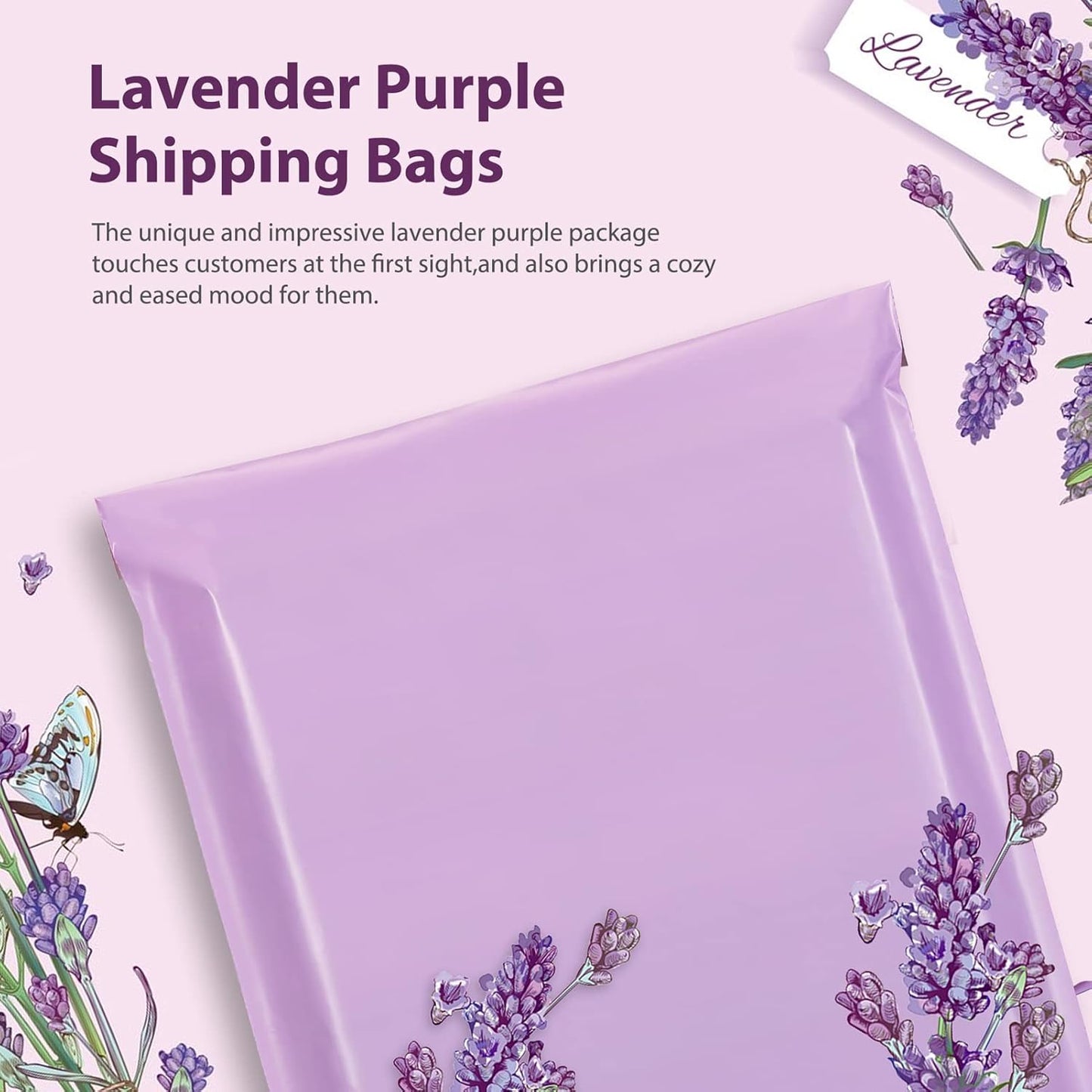 Fuxury Large Poly Mailers 19x24 Inch 50 Pcs, Waterproof Shipping Bags for Clothing, Strong Adhesive Shipping Envelopes for Small Business Suppliers, Self Seal Mailers Poly Bags Mailing Bags Purple