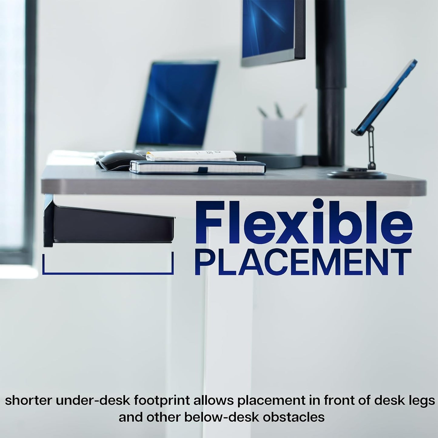 VIVO 32 inch Under Desk Slide Out Drawer Set without Shell, Home Office Storage Organizer, 2 Drawers - 16 inches Each, Black, DESK-AC03A-2B