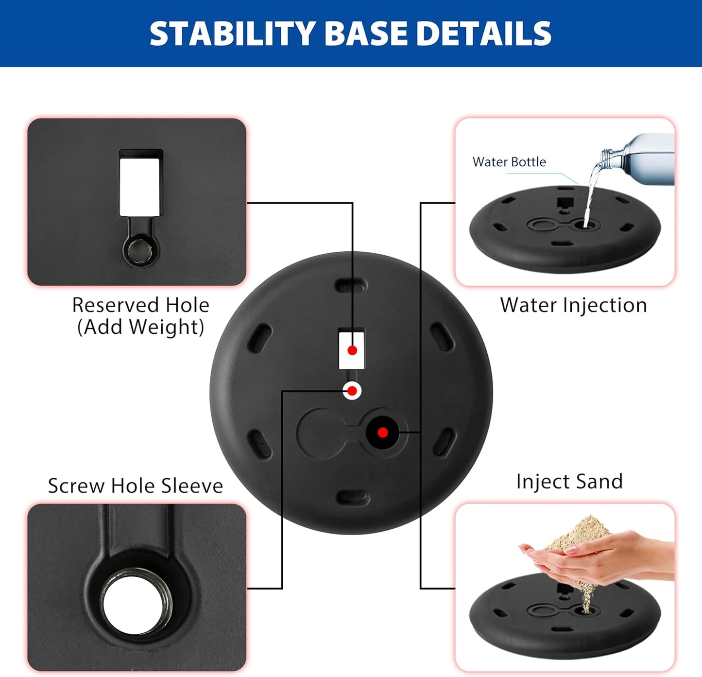 4 Packs 11x17 Inch Sign Stand - Adjustable Floor Standing Sign Holder, Pedestal Poster Stand for Vertical & Horizontal Display, Outdoor & Indoor Use for Business & Store Signage - Black