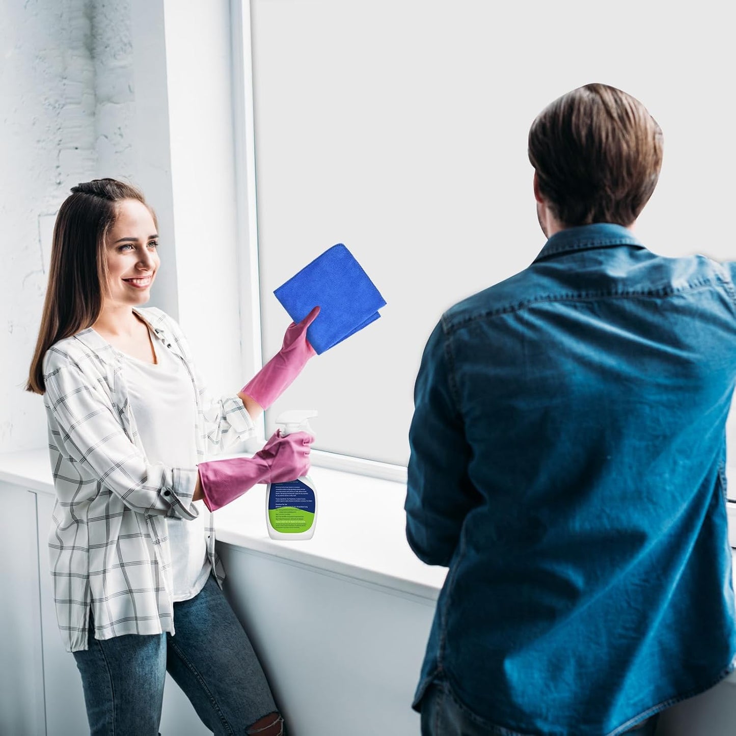 8 Pcs Whiteboard Cleaner Set 4 17 fl oz Dry Erase Board Liquid Cleaner with 4 Cloths White Board Cleaning Spray for Classroom Chalkboard Home Office