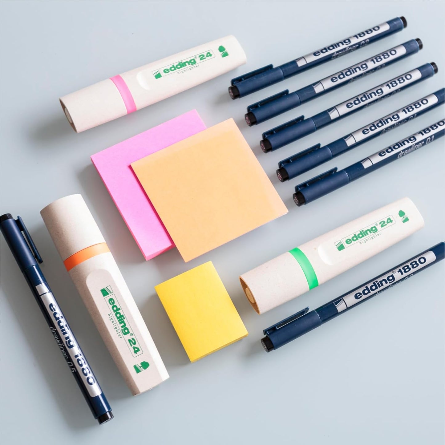 edding 1880 Drawliner – 10 Black Pen Set for Precise Sketching, Journaling & Technical Drawing on Paper – Waterproof, Special Ink, No Bleed Pens – 0.05-1 mm Round Nib, Fine Point & Smooth Writing Pens