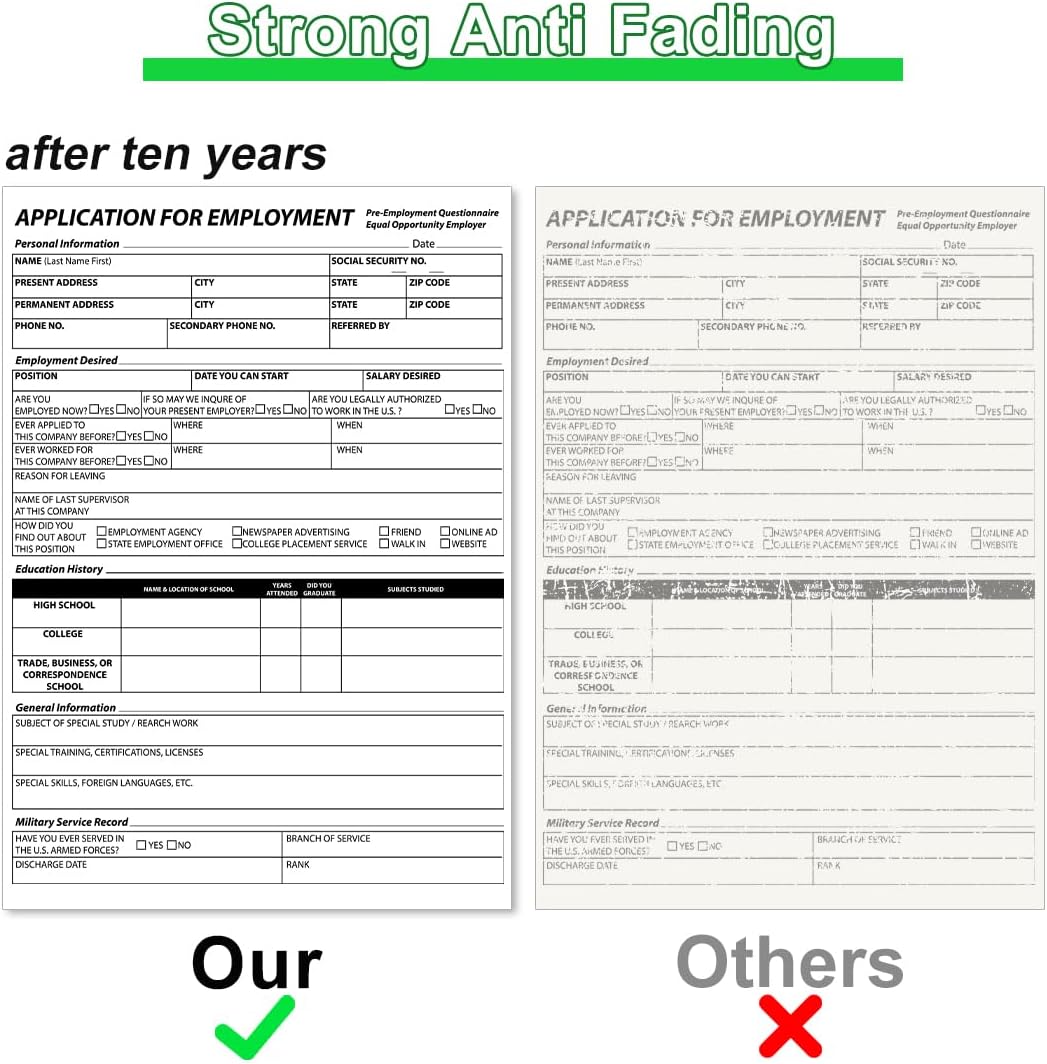 Thermal Printer Paper 8.5 x 11 Inch, US Letter Size Quick-Dry Thermal Printing Paper Rolls, Thermal Paper Compatible with M08F-Letter, M832, M834, MT800, MT800Q Portable Printer, 100 sheets / 4 Rolls