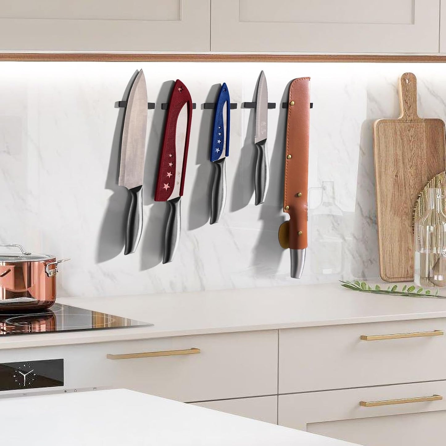 Grtard 20 Pack Bar Magnets, 60x10x3mm Permanent Rare Earth Magnets Bar, Powerful Magnets Heavy Duty Magnet Strips with Double-Sided Adhesive for Garage, Kitchen, Science, Whiteboard