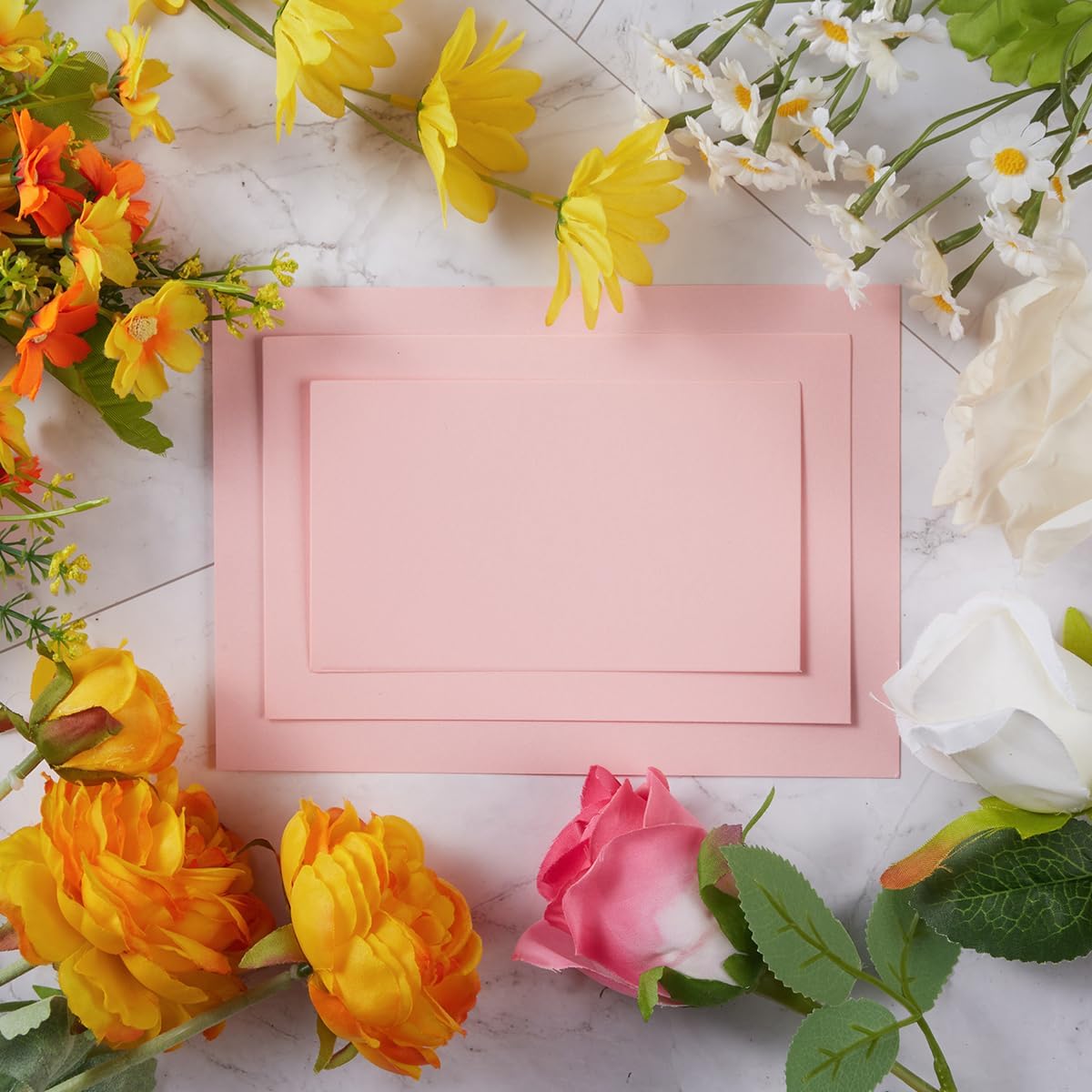 50 Sheets Blank Cardstock Paper 250 GSM Thick Heavy Cards Stock for DIY Art Projects, Card Making, Postcards, Greeting Cards, Birthday Party, Wedding Invitation (Pink, 4x6 inches)