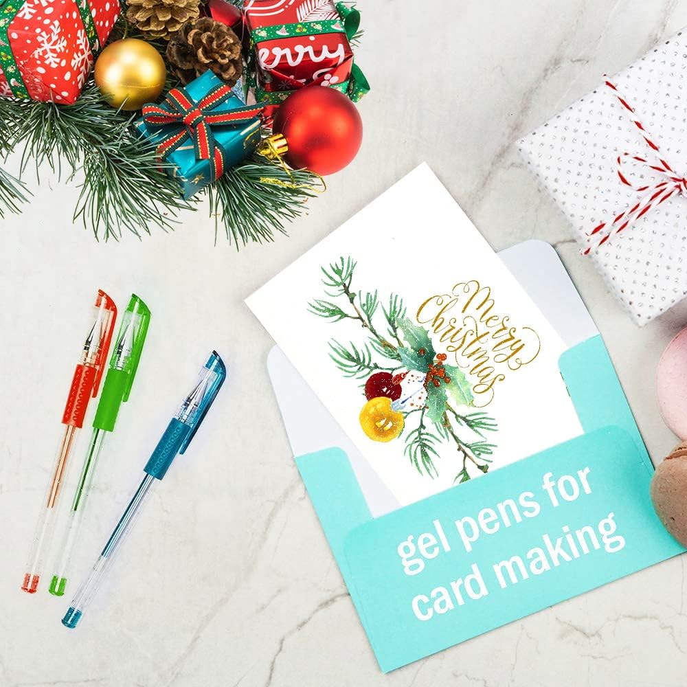 Glitter Gel Pens, 100 Color Glitter Pen Set for Making Cards, 30% More Ink Neon Glitter Gel Marker for Adult Coloring Books, Journaling Crafting Doodling Drawing