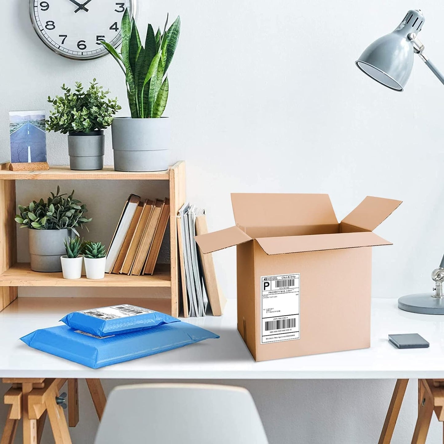 Shipping Labels 2 Per Sheet Round Corner Half Sheet Labels Mailing Labels for Packages Laser & Inkjet Printer Labels, 8126/5126 (500sheet-1000labels)