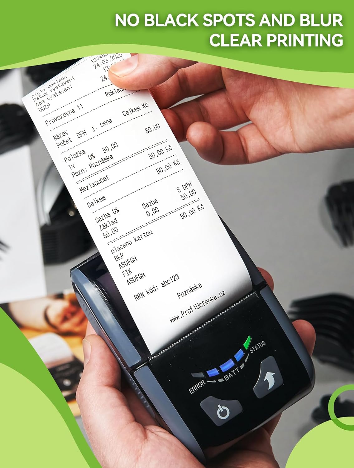 Premium 3 1/8" x 220' Thermal Paper Receipt Rolls, BPA-Free, Pack of 50, Compatible with POS, Credit Card Terminals, Receipt Printers, Universal Fit