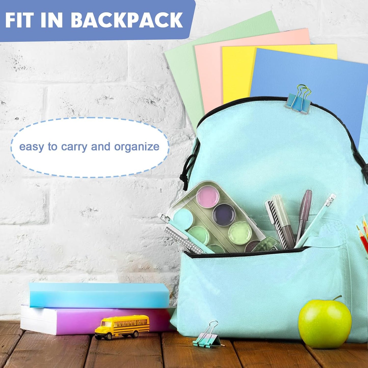 Two Pocket Folders, RAZCC 30 Pack File Folders with Pockets Fit Letter Size Paper, Thick Paper File Folder for School Office Business Home, Assorted 10 Colors