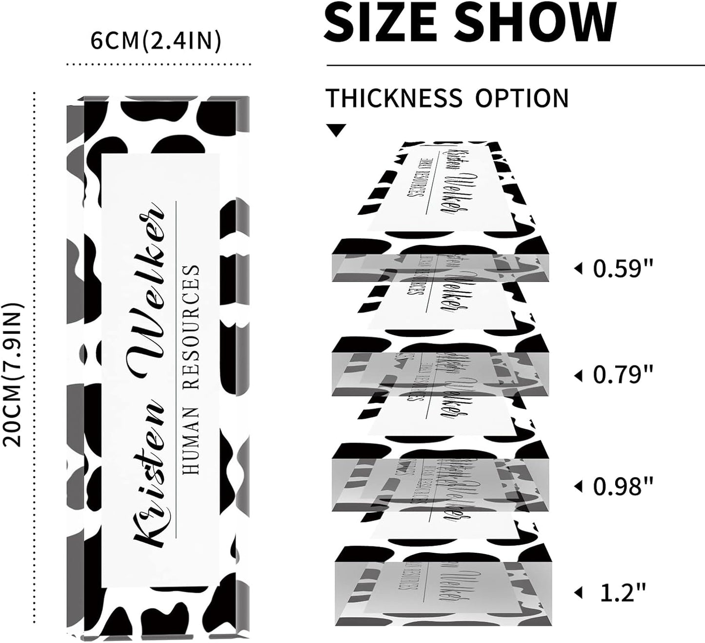 Gowelly Office Desk Name Plate Personalized |Custom Name Plates for Desk| Custom Employee Appreciation Gifts | Office Gifts for Women, Boss, Employee, Teacher, Social Worker-4