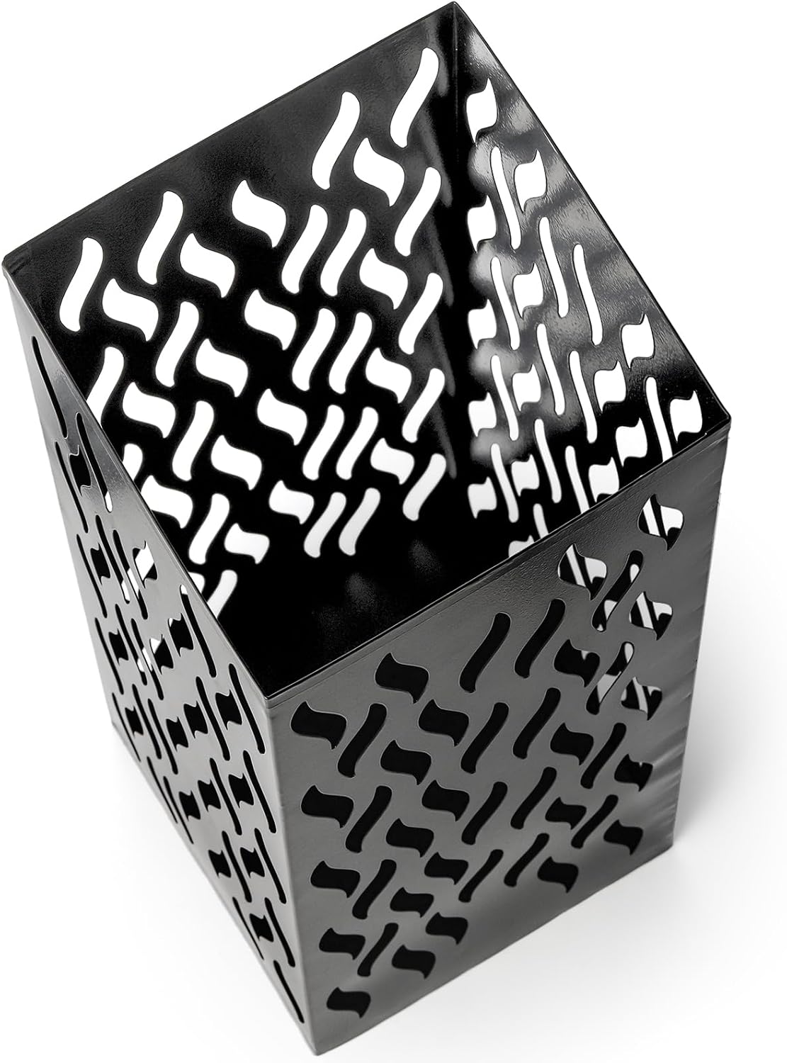 Metal Umbrella Holder, Heavy Square Canes Walking Sticks Stand Rack, Freestanding Rain Collection Umbrella Organizer, Black Umbrella Storage Bin for Entryway, Home, Office, 6.1"x6.1"x15.7"