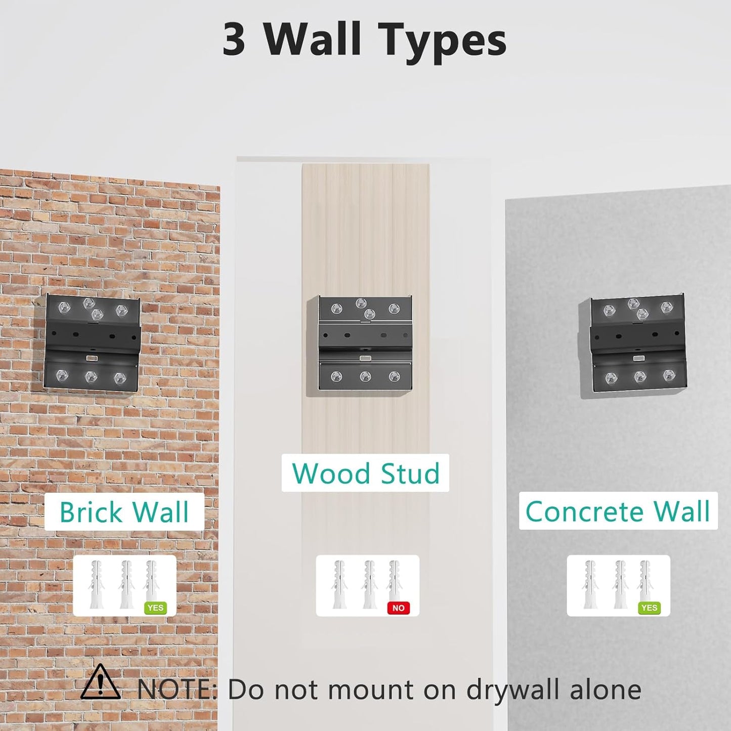 WALI Dual Monitor Wall Mount for 17 to 38 Inch, Ultrawide Monitor Arm for 2 Monitors, Swivel Tilt Computer Wall Mount with Mounting Holes 75x75/100x100, Per Arm Holds Up to 19.8lbs (012ARM-38), Black