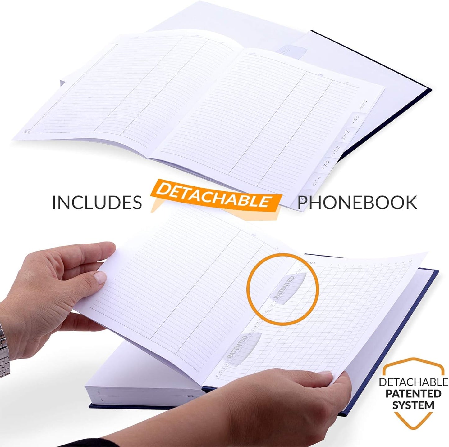 Daily Planner 2025 Page a Day – A5 Business Agenda 2025, Hourly Daily Planner 5x7, 365 Page Organizer with Monthly Tabs & Calendar, 2025 Diary for Men and Women (RED 2025)