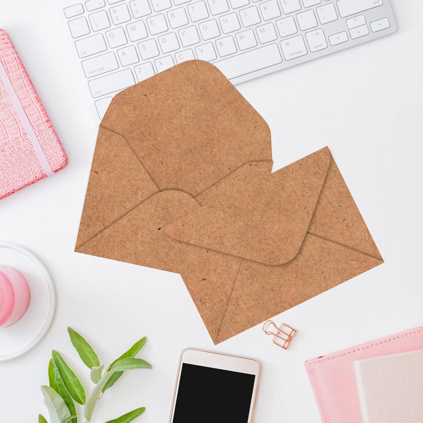 180 Packs Gift Card Mini Envelopes Small Envelope with Gummed Seal, Paper Business Card Envelopes, Bulk Tiny Envelope Pockets for Small Note Cards, 4 x 2.7 Inches (Kraft Brown)