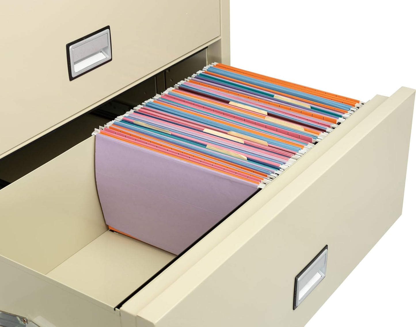 38 inch Wide 2-Drawer Lateral Fireproof File Cabinet – Legal and Letter Size Filing – Key Lock – Water Resistant – Fire Safe and Impact Rated – Putty Finish – Model LAT2W38P