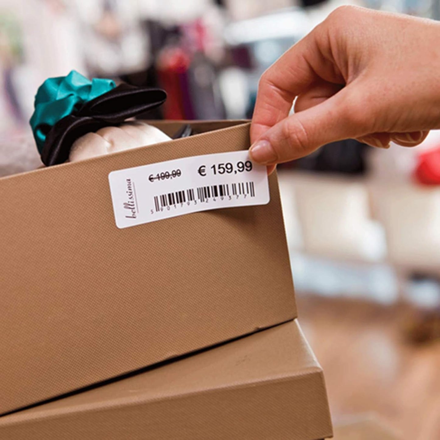 AveneMark 12 Rolls 3" x 1" Direct Thermal Labels for Barcodes Postage Address Shipping Labels Compatible with Rollo & Zebra Desktop Printers Adhesive - 1300Pcs/Roll