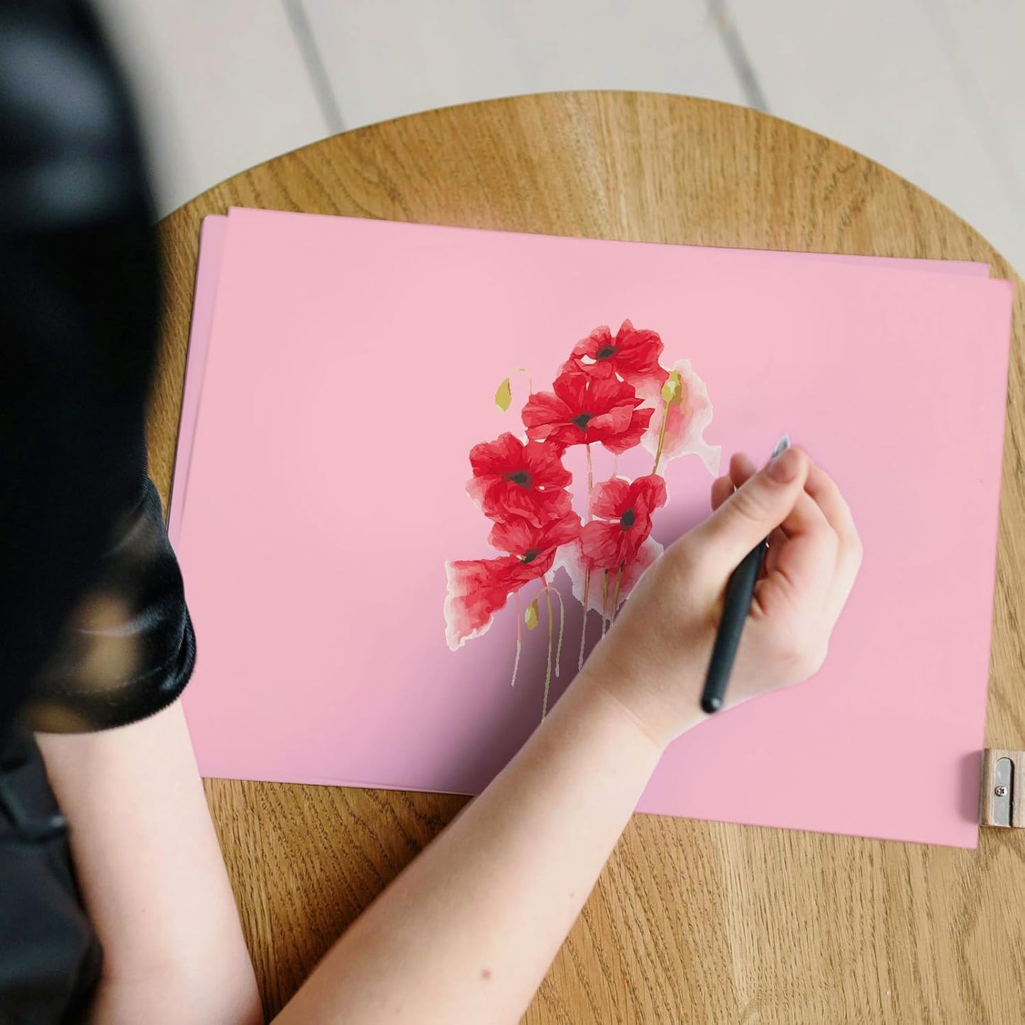 50 Sheets Pink Cardstock 8.5 x 11 Thick Paper, Goefun 80lb Card Stock Printer Paper for Arts & Crafts, Presentations, Stationary Printing, Valentines Day